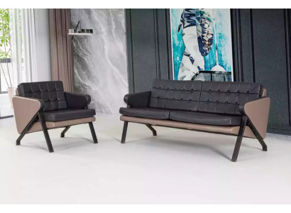 Modern sofa set luxury two-seater armchair upholstery design work furniture 2+1