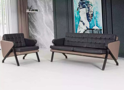Modern sofa set luxury two-seater armchair upholstery design work furniture 2+1