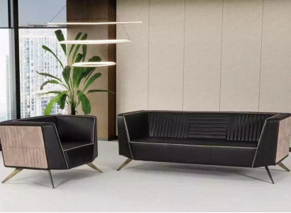 Office furniture Sofa set 3+1 Three-seater Armchair Study room furniture Furnishings