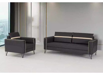Couch set Upholstered furniture Three-seater Armchair Designer Textile Furniture 2-piece 3+1