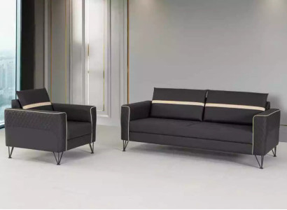 Couch set Upholstered furniture Three-seater Armchair Designer Textile Furniture 2-piece 3+1