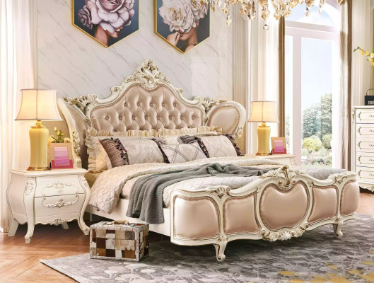 Bedroom Furniture Bed 2x Bedside tables Luxury Set new Classic Furniture 3pcs