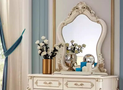 Bedroom Set classic Furniture Dressing table with Mirror Stool 2 pieces