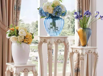 Flower stand Classic r style Living room luxury stand shelf column 3 pieces