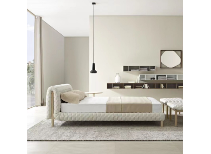 Modern White Bed Bedroom Designer Double Beds Wooden Frame