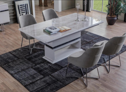 Modern Dining room Set Consists of 5 pieces. Dining table and 4x chairs novelty