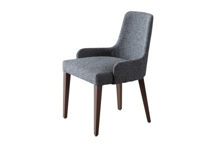 Exclusive gray chair with wood brown feet design dining room novelty