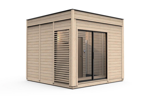 Wooden sauna outdoor sauna Wood Pine wood sauna house panoramic cottage garden