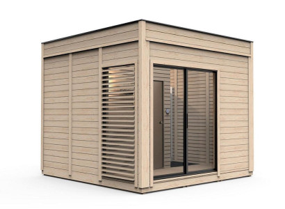 Wooden sauna outdoor sauna Wood Pine wood sauna house panoramic cottage garden