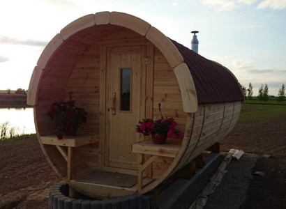 Sauna sauna barrel outdoor garden sauna 590 x Ø 2.27 m sauna barrel kit