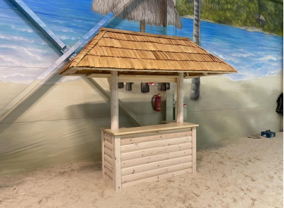 Bar counter, home bar, garden bar table, bar table, bar table with roof 300x130x270