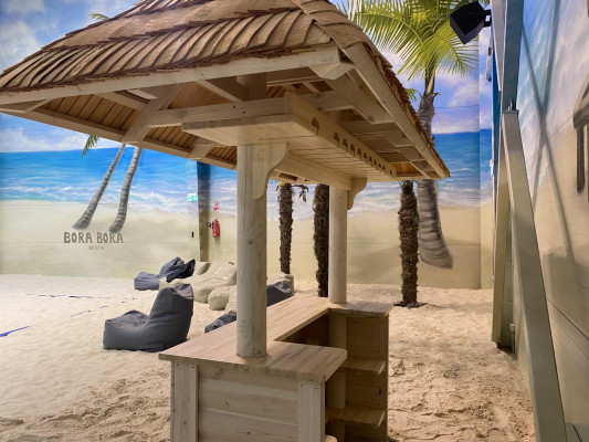 Bar counter, home bar, garden bar table, bar table, bar table with roof 300x130x270