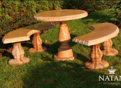 Roman Style Garden Tables Stone Table Round Patio Furniture Garden Furniture Decoration