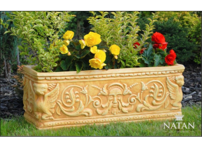 Flower basket flowers vessel garden patio decoration statue figures flower box