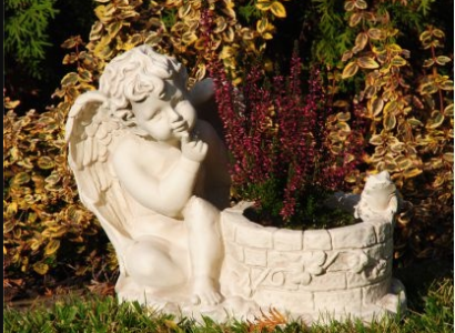 Box Flowers Pot Planter Grave Jewelry Garden Decoration Statue Stone