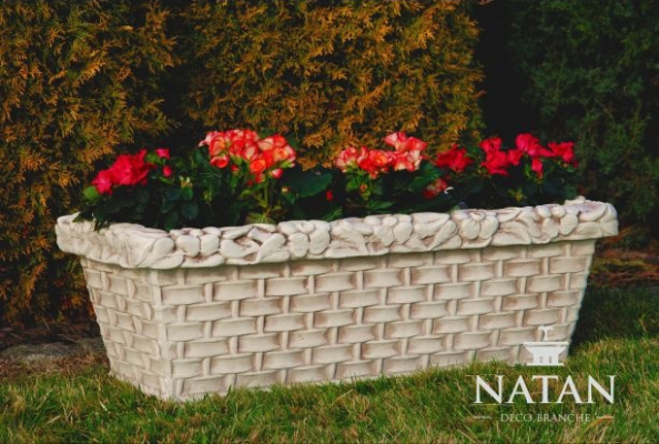 Garden flower basket flowers vessel patio decoration statue figures flower box