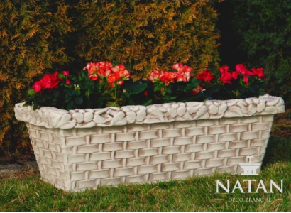 Garden flower basket flowers vessel patio decoration statue figures flower box