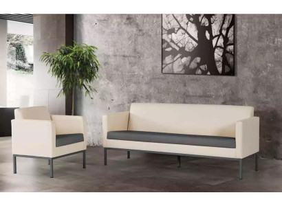 Office furniture Complete set Study room Seating group Sofa set 2-piece Modern
