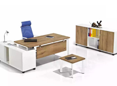 Luxury White Study room Furniture Office Furnishings Suite Set new 3pcs