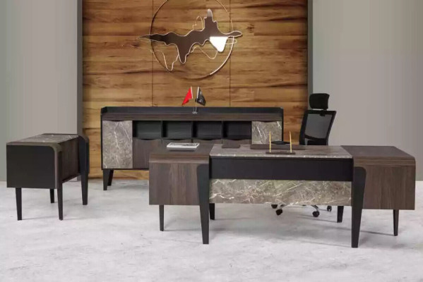 Bür Furniture Desk Table Marble Imitation Tables Office Furnishings