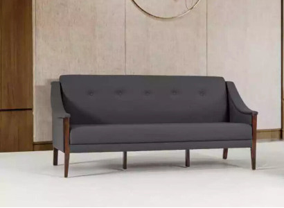 Dark gray designer sofa three-seater couch Upholstered furniture Office Furnishings