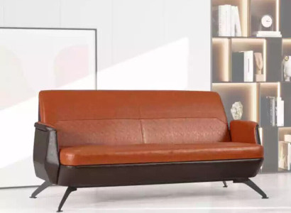 Modern Leather Two-seater Study room furniture Designer Couch Office furniture
