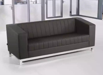 Modern Black Couch Three Seater Upholstered Couch Study Room Furniture Luxury