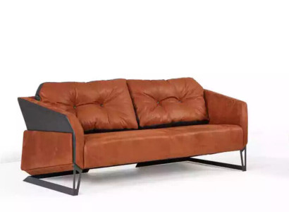 Designer Orange Sofa Study room Office furniture Couch 3 Seater new