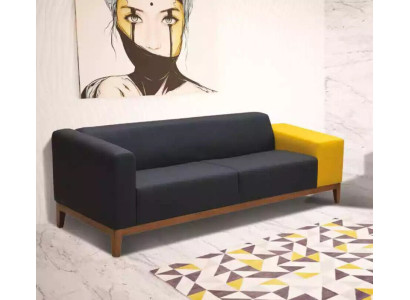 Three Seater Sofa Couch Study Luxury Furniture Textile Upholstered Sofa