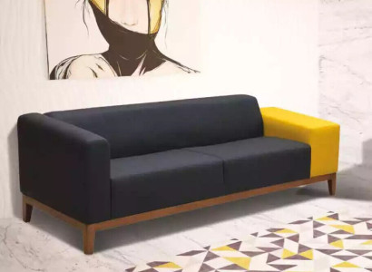 Three Seater Sofa Couch Study Luxury Furniture Textile Upholstered Sofa