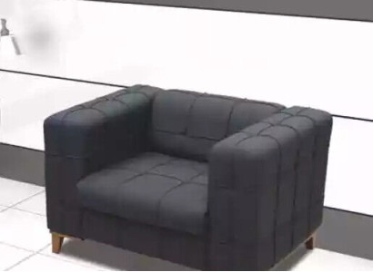 Armchair Black Seat Study Modern Designer Upholstered Armchair new