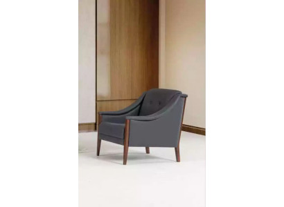 Armchair Study room Upholstered Chair Gray Seat Furniture Textile Modern Designer