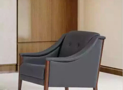 Armchair Study room Upholstered Chair Gray Seat Furniture Textile Modern Designer