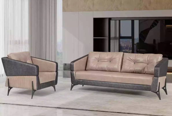 Beige Armchair Study room Textile Furniture Luxury Seat Upholstered Armchair Armchair