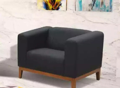 Study Black Armchair Luxury Seat Upholstery Fabric Textile Furniture 92x77x65