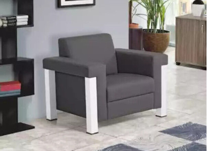 Gray Armchair Office Furnishings Study room Upholstered Armchair Modern Seat Furniture