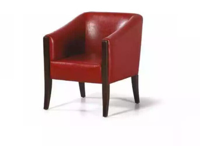 Red Armchair Textile Furniture Style Modern Office furniture Study room Design Wood