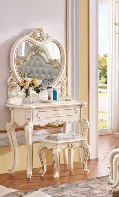 Bedroom Set Bed 2x Bedside tables Dressing table Stool Chest of drawers 6pcs Luxury