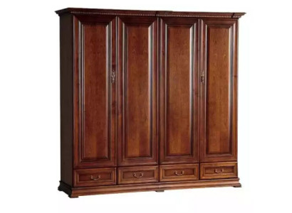 Wardrobe Bedroom Wood Wardrobe Baroque Rococo Cabinets 4 doors
