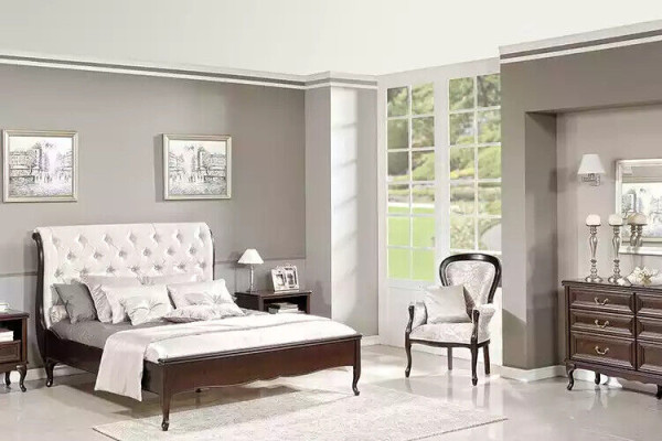 Bed Fabric Design Double Beds Luxury Modern Hotel Frame Sleep Room