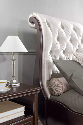 Bed Fabric Design Double Beds Luxury Modern Hotel Frame Sleep Room