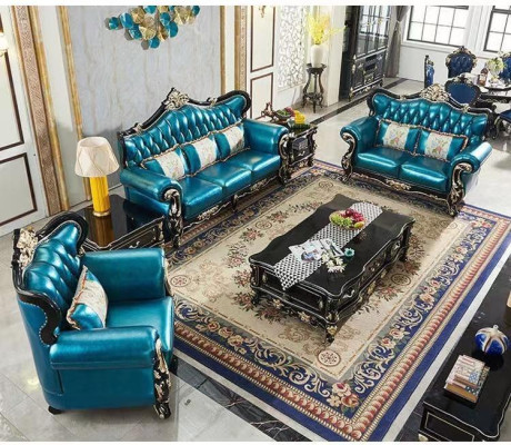Sofa set 3+2+1 Seater Set Design Sofas Upholstery Leather fiber fabric