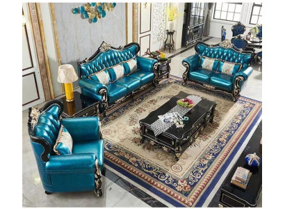 Sofa set 3+2+1 Seater Set Design Sofas Upholstery Leather fiber fabric