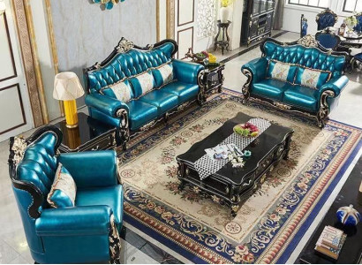 Sofa set 3+2+1 Seater Set Design Sofas Upholstery Leather fiber fabric