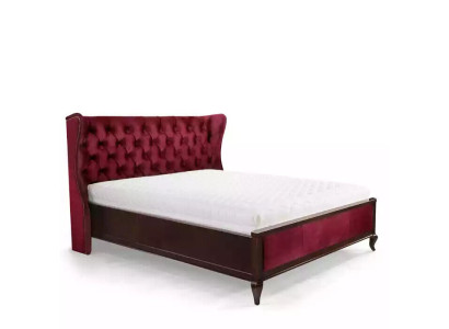 Classic s Chesterfield Style Beds Luxury Double Bed Wood Furniture Red Velvet