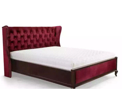 Classic s Chesterfield Style Beds Luxury Double Bed Wood Furniture Red Velvet