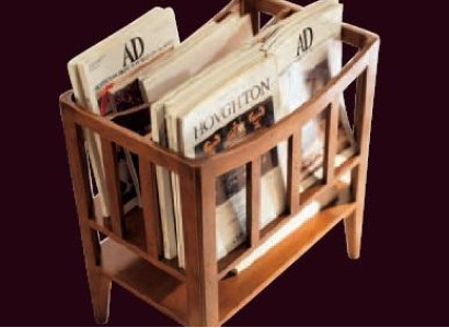 Living room Design Furniture Newspaper Rack Shelf Wood Stand Italian Newspaper