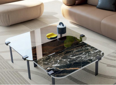 Coffee tables Table Luxury Glass Tables Consoles Design Italian Furniture Set 2x