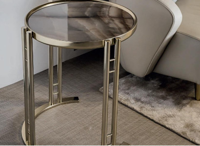 Living room table Side table Glass stainless steel Side table Furniture Design Italy