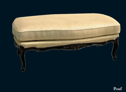 Lounge Pufa Design Stool Design Upholstery Footstool Ottoman Seat Textile Chaise